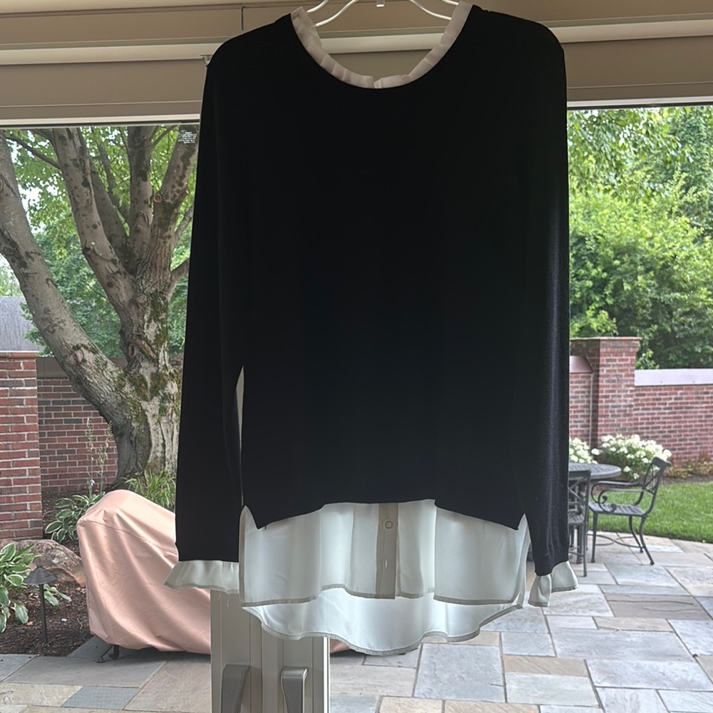 Adrianna Papell Black and White Sweater